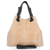 GEANȚĂ DIN PIELE shopper bag Vittoria Gotti bej V2L